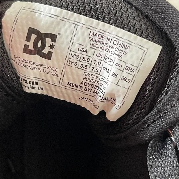 DC Star Wars Manual HI Unisex Black Canvas Skate Inspired Sneakers Shoes Size 8 - Picture 11 of 13